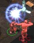 araignée éclipsante (éclipsée) et golem de char